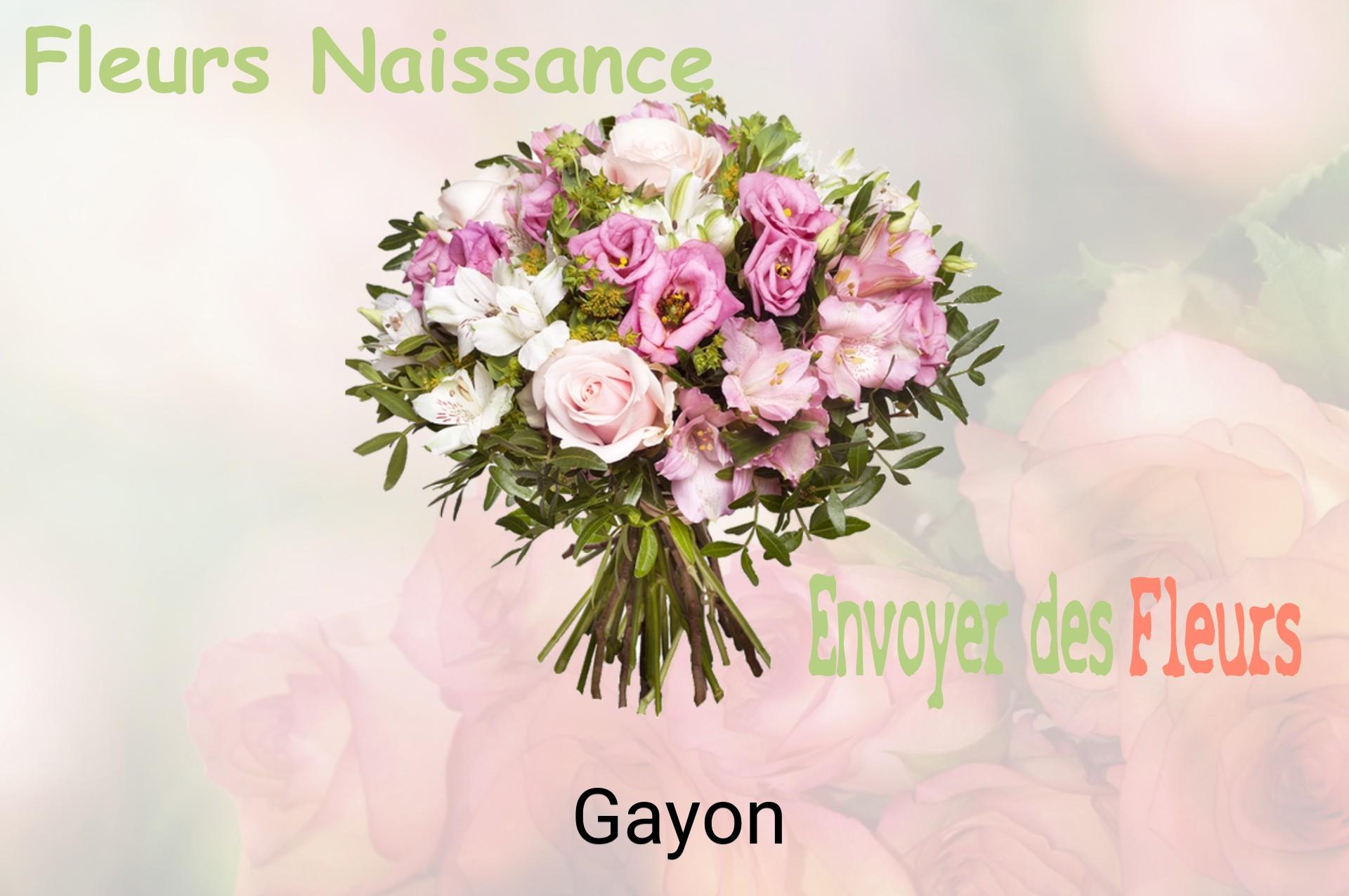 Bouquet de fleurs de naissance livré à Gayon